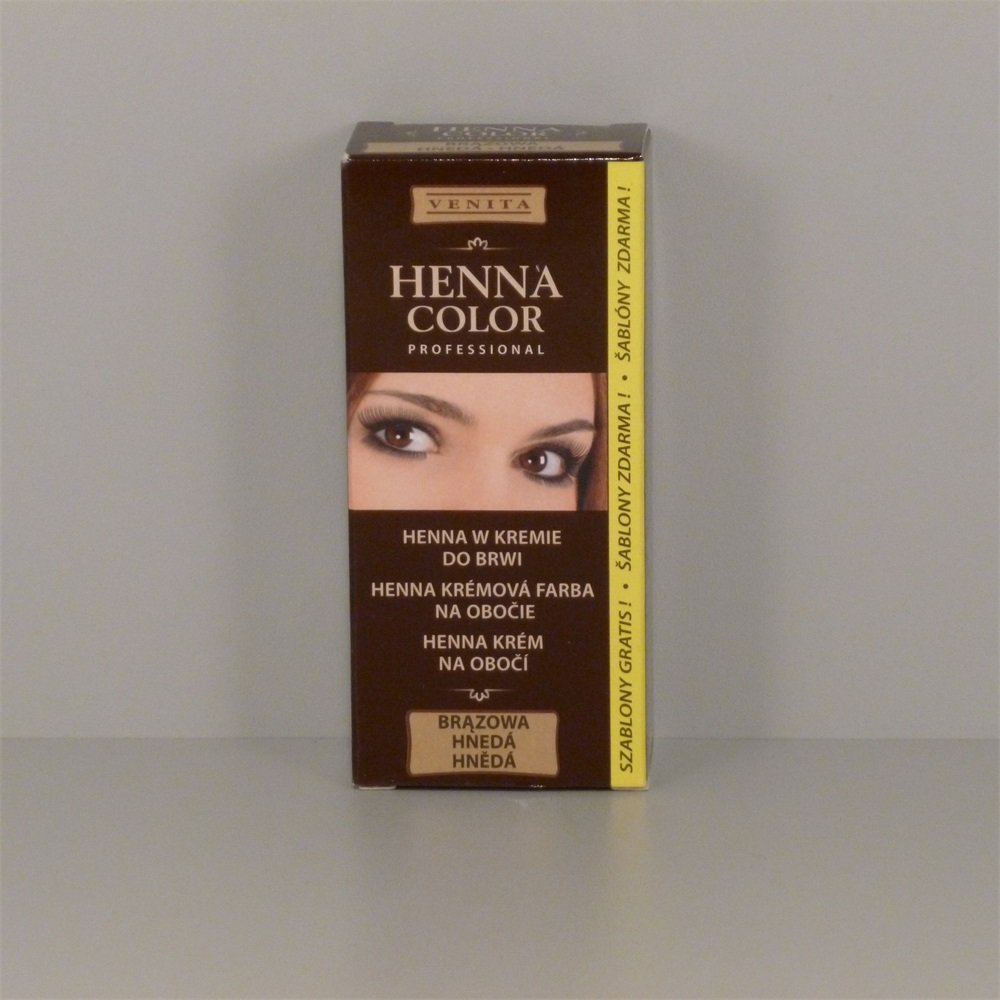 Henna Color Condicioner permanentný krém na riasy a obočie hnedý 15 g - 40584