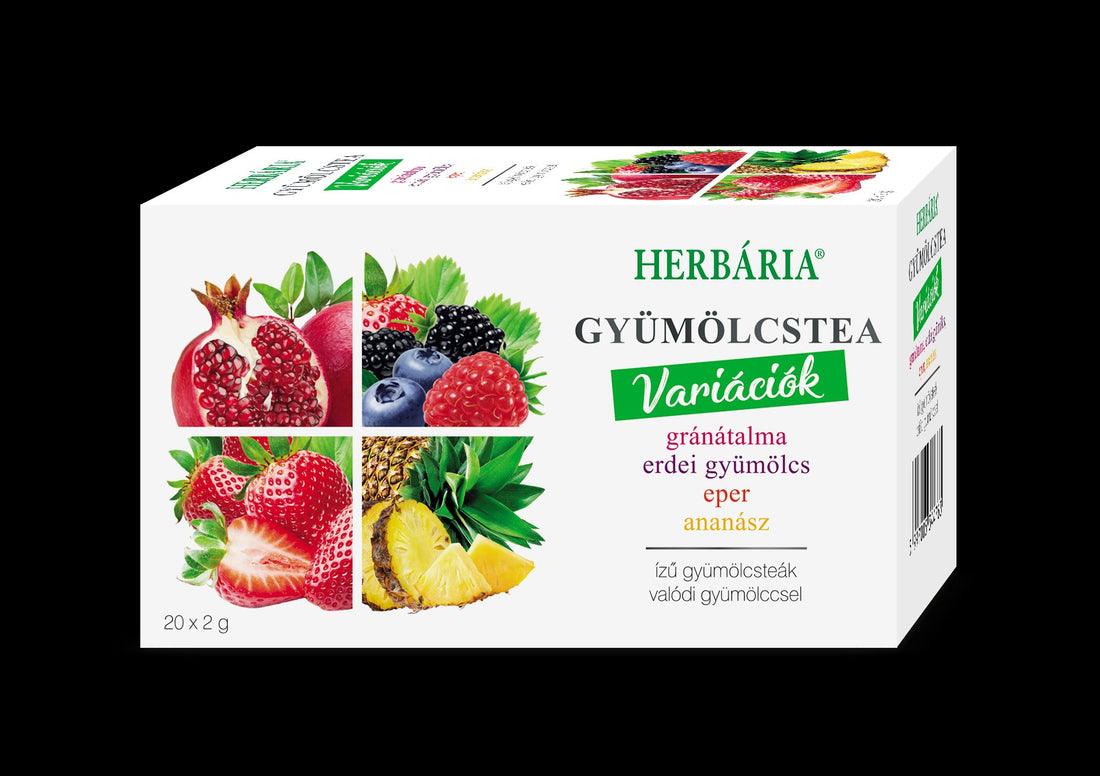 Herbaria ovocný čaj mix 1 granátové jablko, lesné ovocie, jahoda, ananás variácia 20x2 g 40 g - 94412
