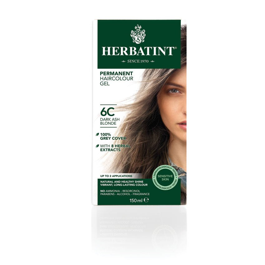 Herbatint 6c tmavá popolavá blond permanentná rastlinná farba 150 ml - 57942