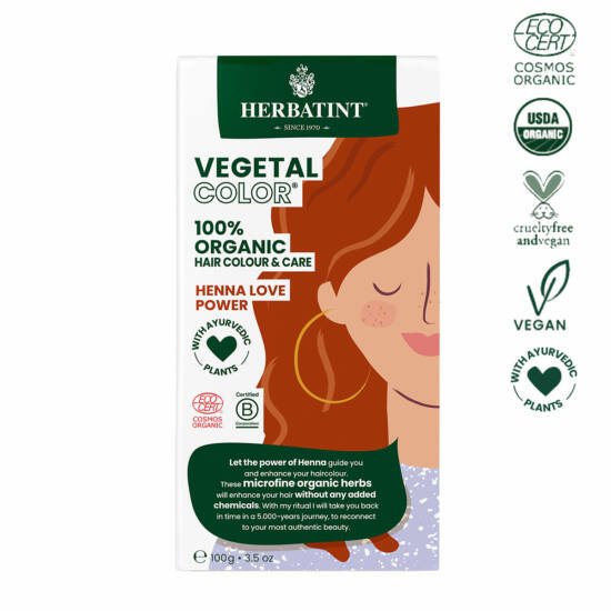 Herbatint rastlinná farba henna love farba na vlasy 100 g - 92076