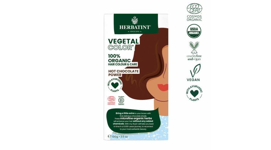 Herbatint rastlinná farba horúca čokoláda na vlasy 100 g - 92081