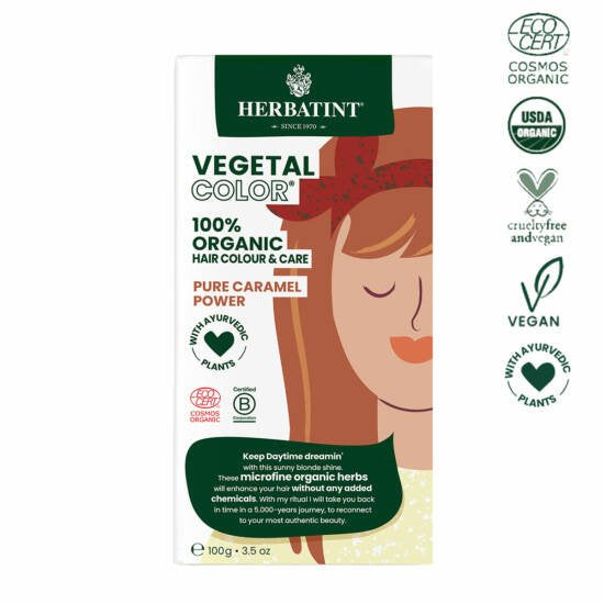 Herbatint rastlinná farba čistá karamelová farba na vlasy 100 g - 92077