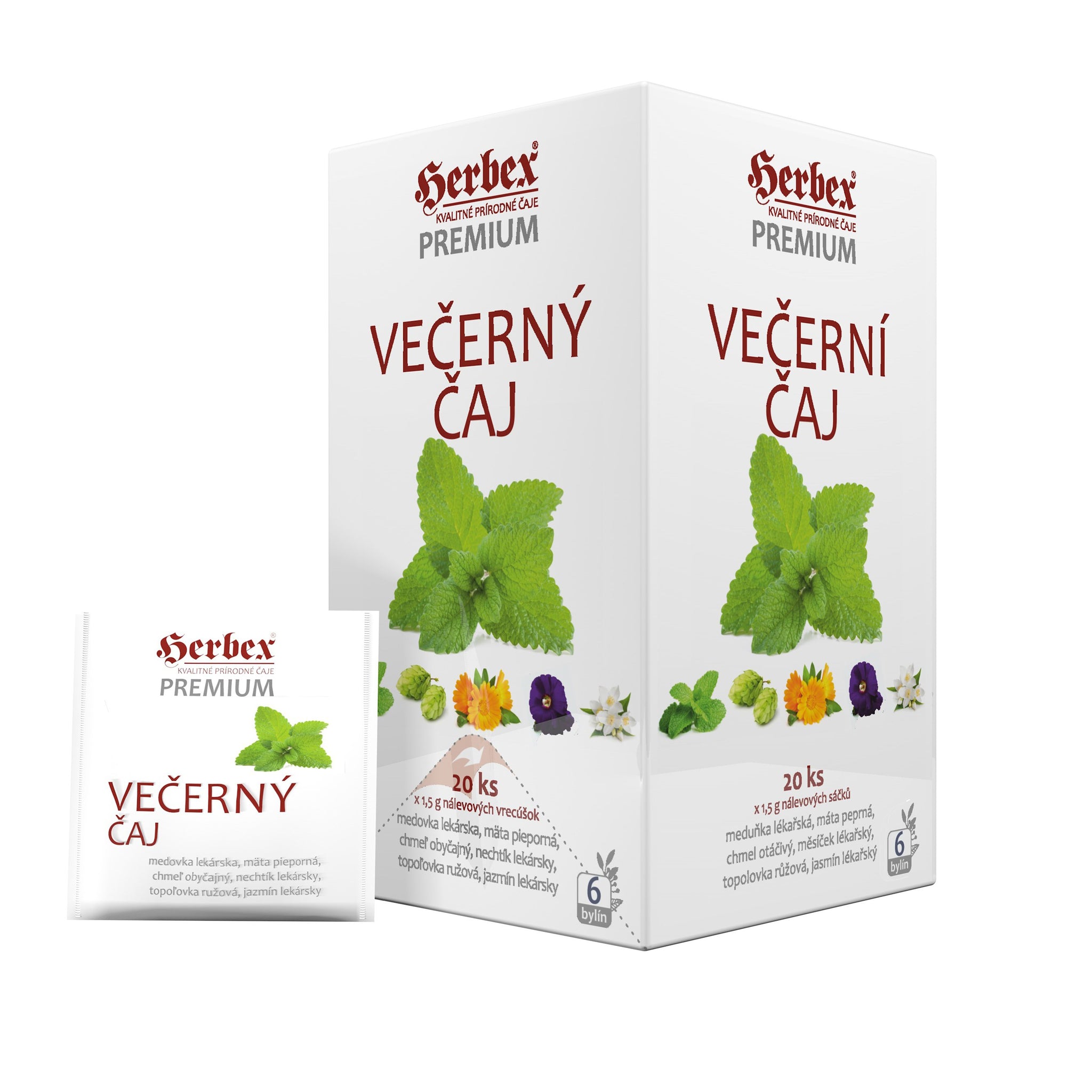 Herbex čaj na dobrú noc 20x1,5g 30 g - 90217