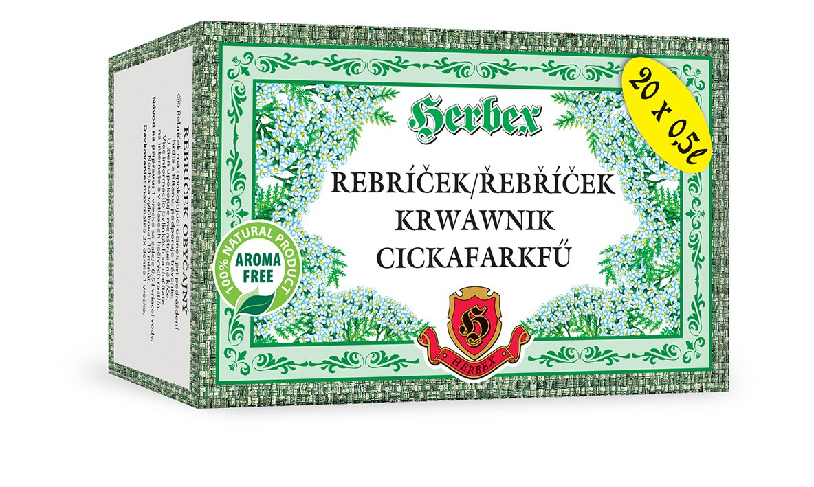 Herbex Rebríček lekársky( Myší chvost)  čaj  20x3g 60 g - 40962