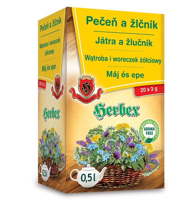 Herbex čaj  na  pečeň a žlčník 20x3g 60 g - 40952