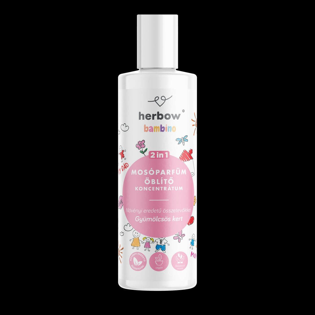 Herbow bambino 2v1 prací parfumový oplachový koncentrát ovocná záhrada 200 ml - 90819