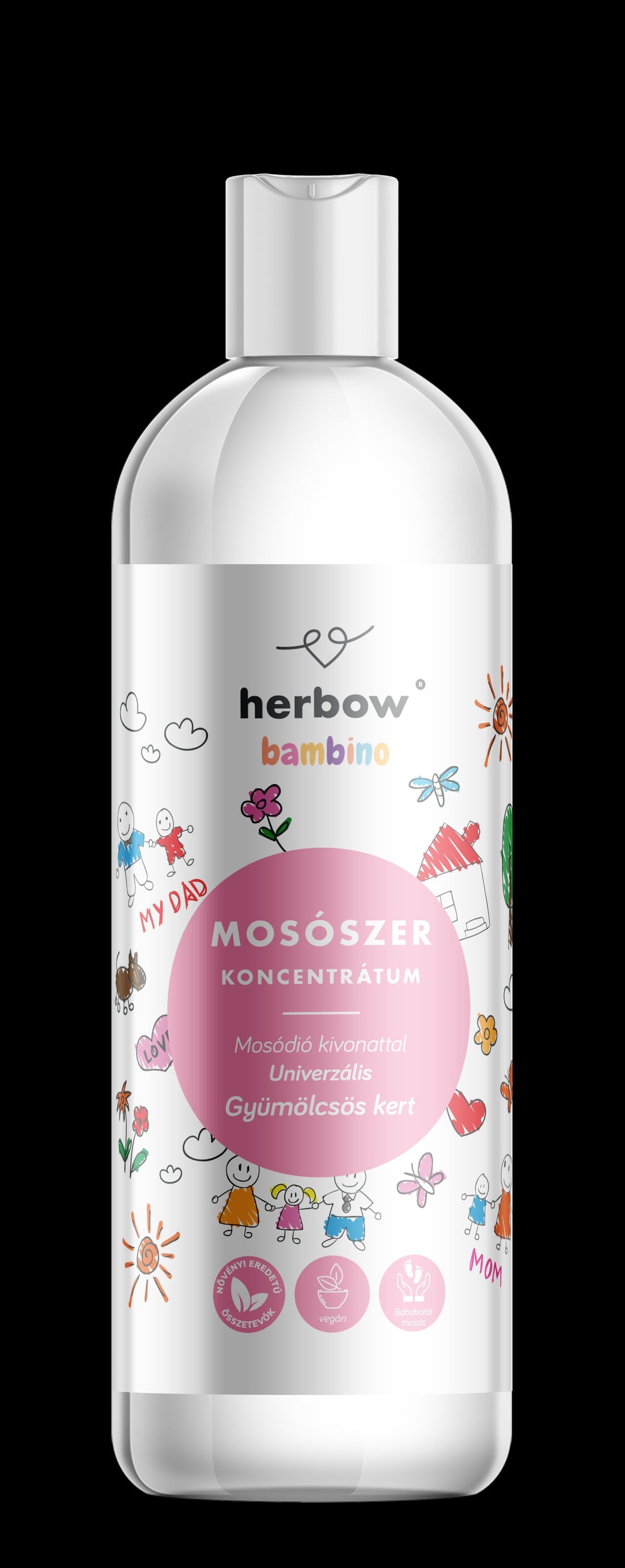 Herbow bambino tekutý prací prostriedok koncentrát univerzálny ovocná záhrada 1000 ml - 90825