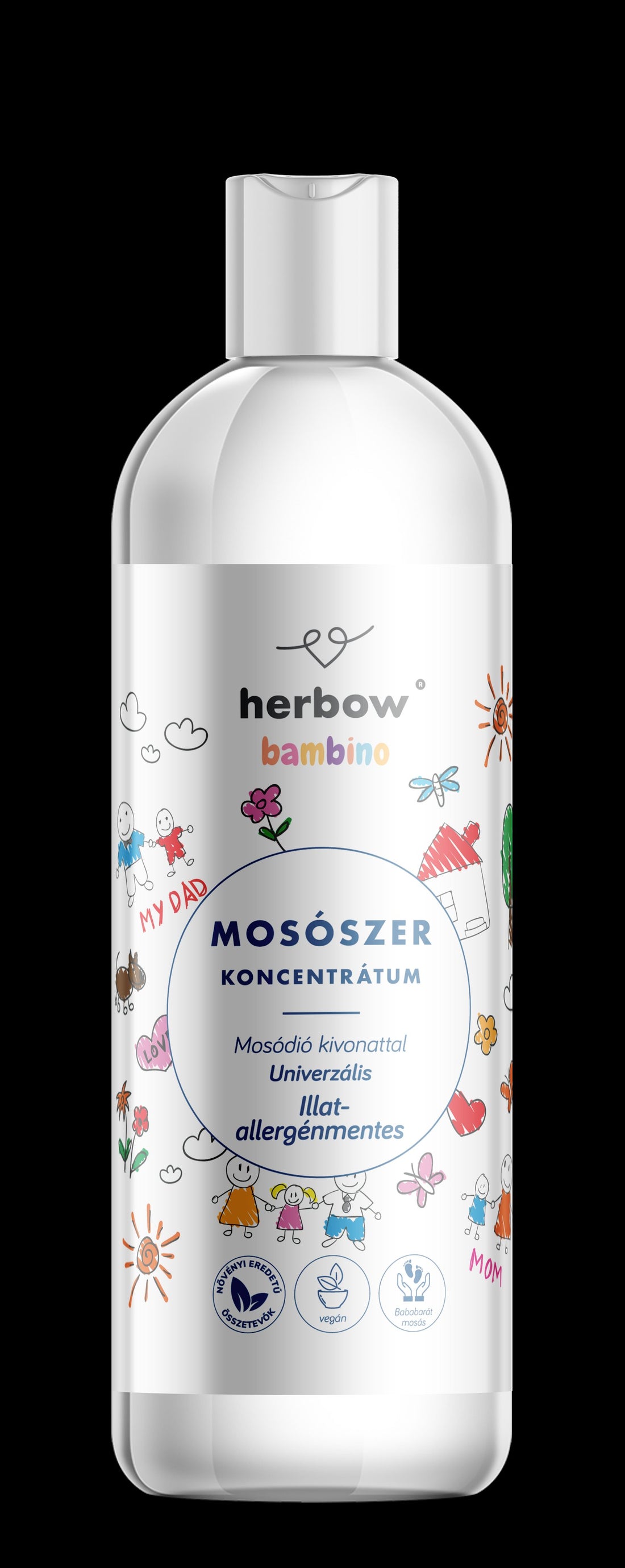 Herbow bambino tekutý prací prostriedok univerzálny bez vône a alergénov 1000 ml - 90827