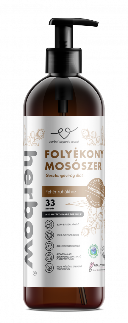 Herbow tekutý prací prostriedok gaštan na biele oblečenie s vôňou gaštanových kvetov 1000 ml - 97312