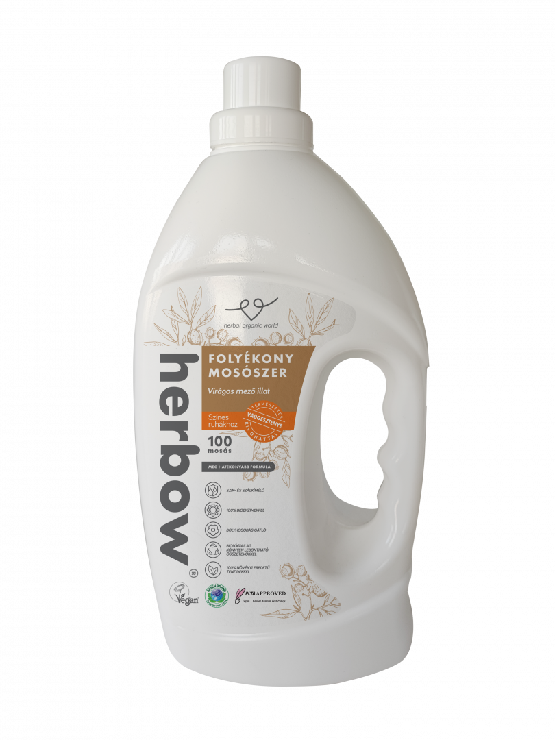 Herbow tekutý prací prostriedok na oblečenie gaštanovej farby s vôňou kvetinových polí 3000 ml - 97313