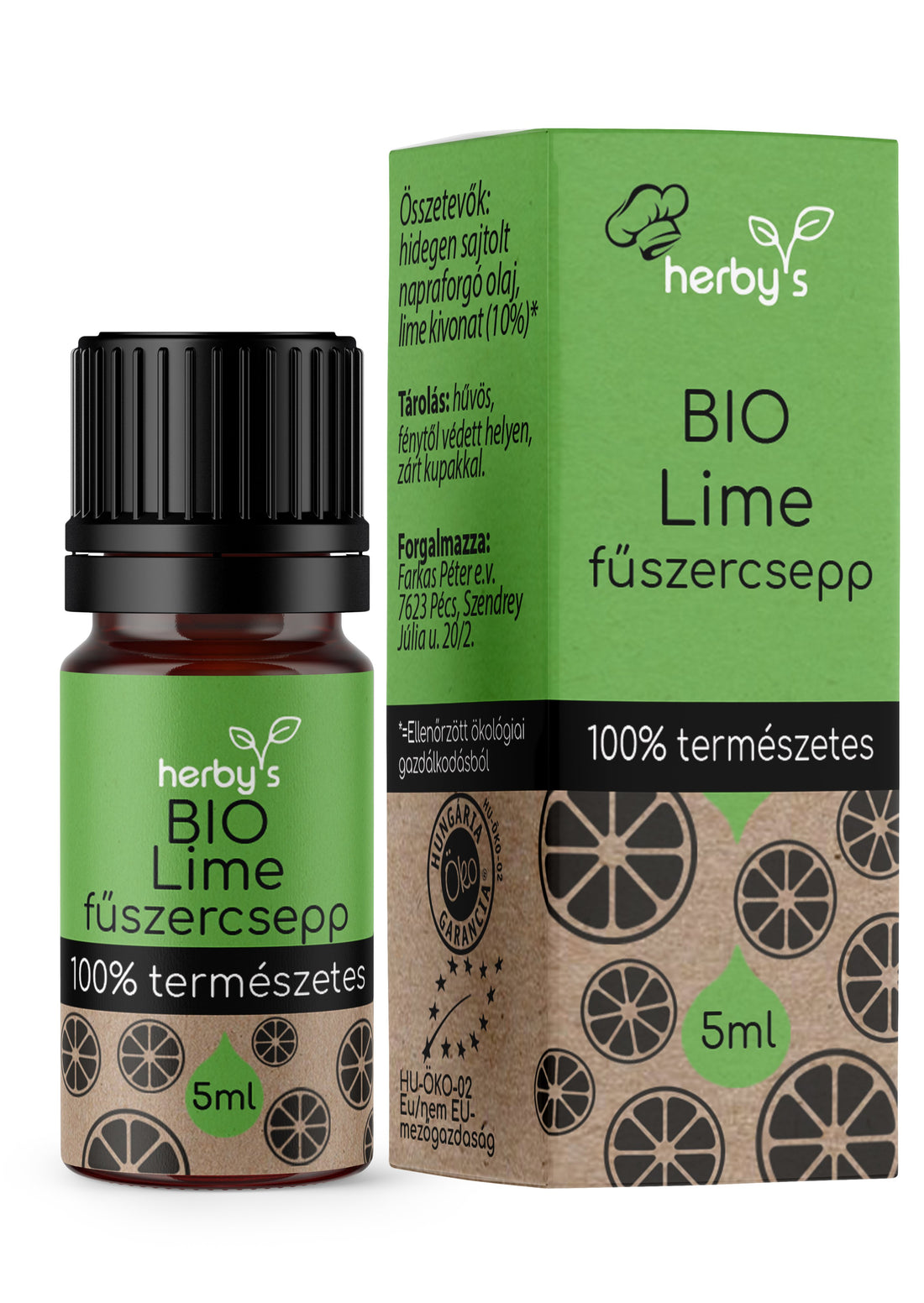 Herbys organické limetkové kvapky 5 ml - 87820