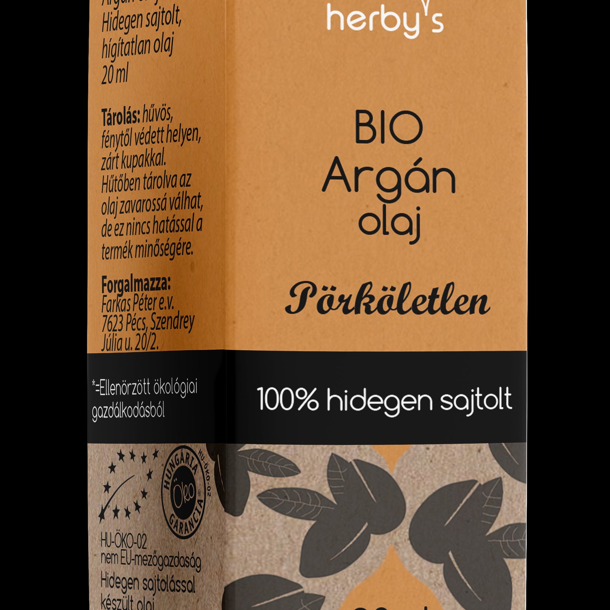 Herbys organický arganový olej lisovaný za studena 20 ml - 87807