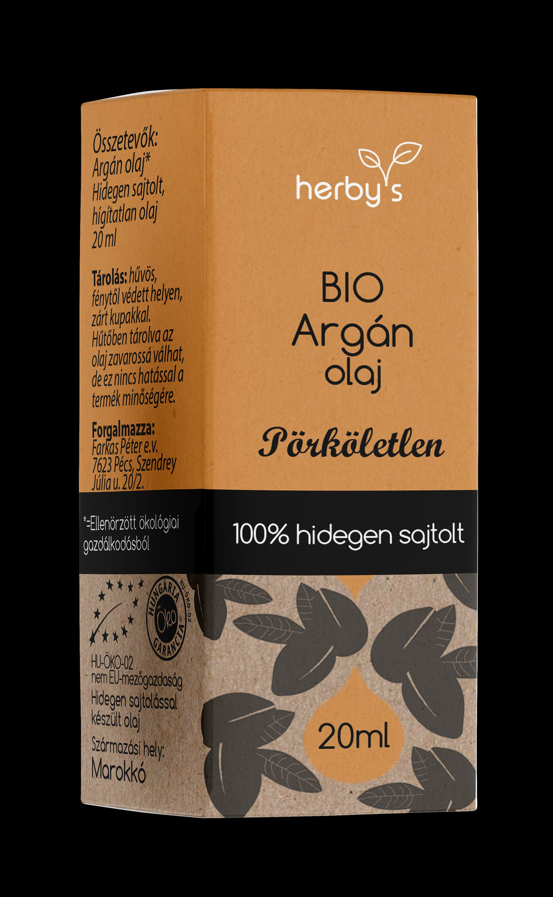 Herbys organický arganový olej lisovaný za studena 20 ml - 87807