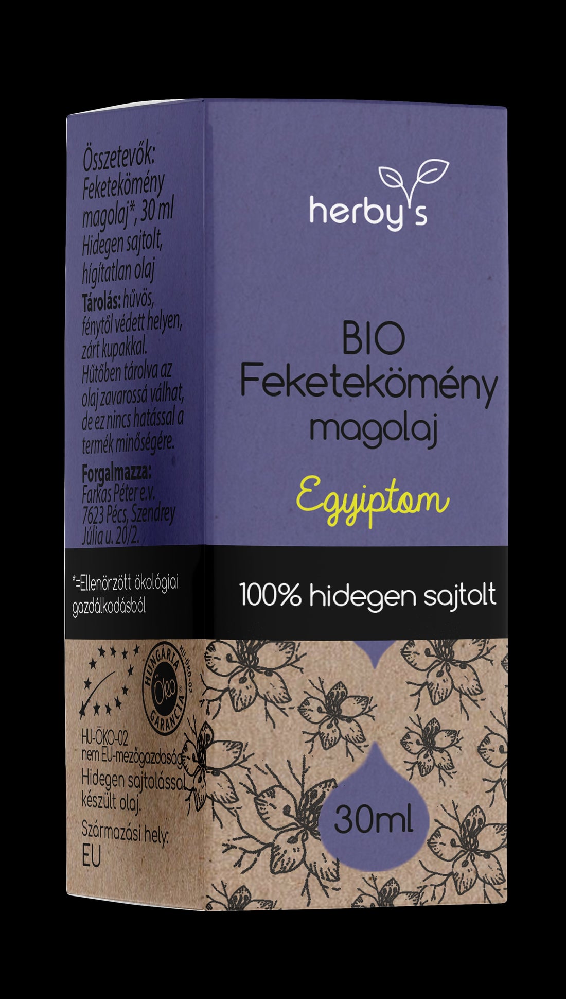 Herbys organický olej z čierneho feniklu lisovaný za studena 30 ml - 87811