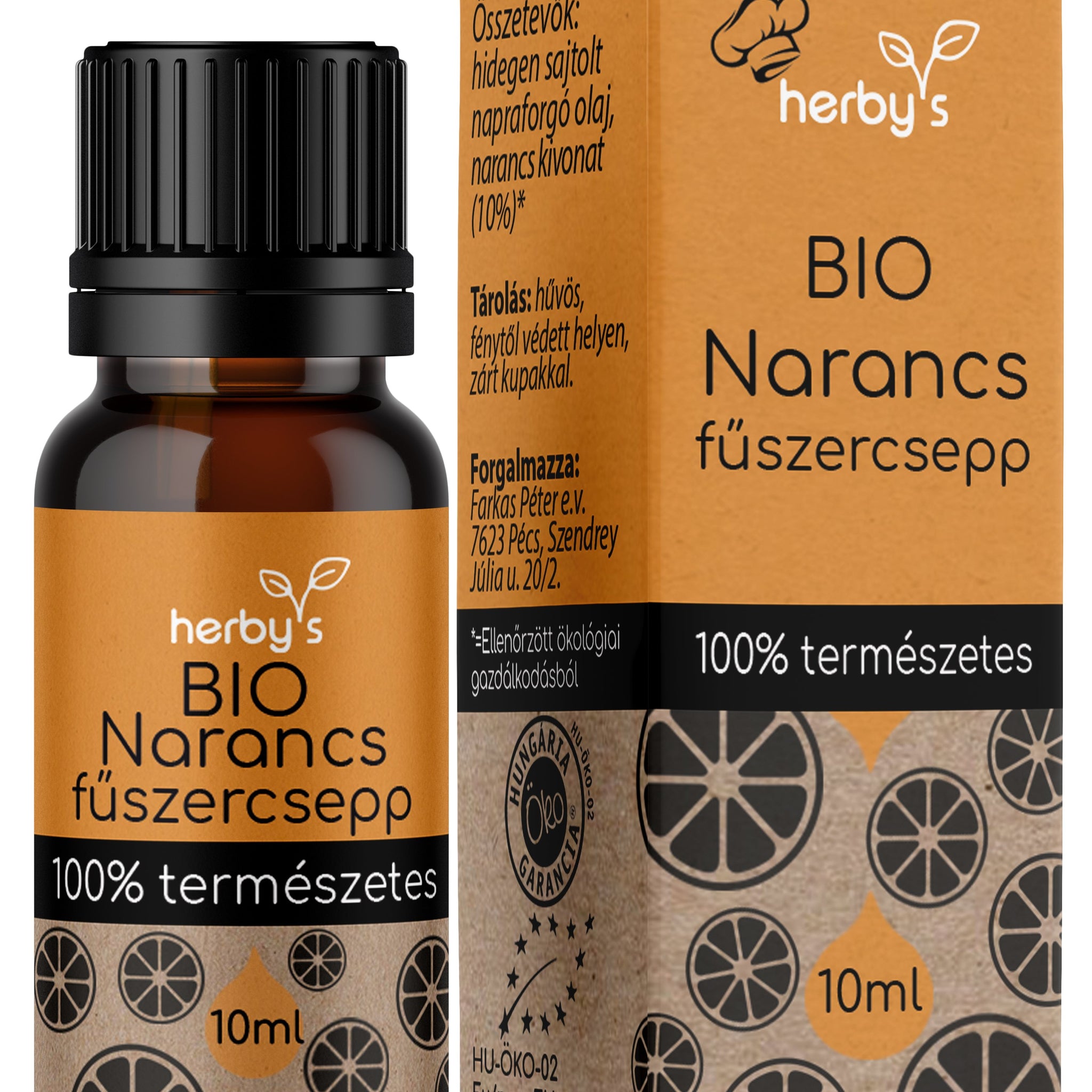 Herbys organické kvapky pomarančového korenia 10 ml - 87823