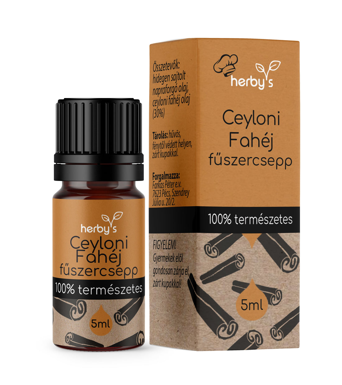 Herbys Cejlónska škorica kvapky korenia 5 ml - 89351