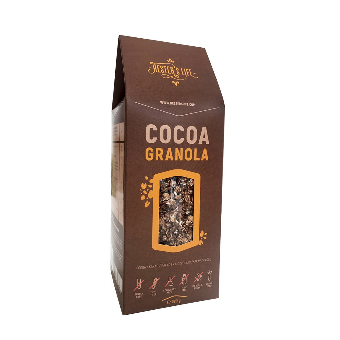 Hester`s Life kakaové müsli  granola320 g - 60165