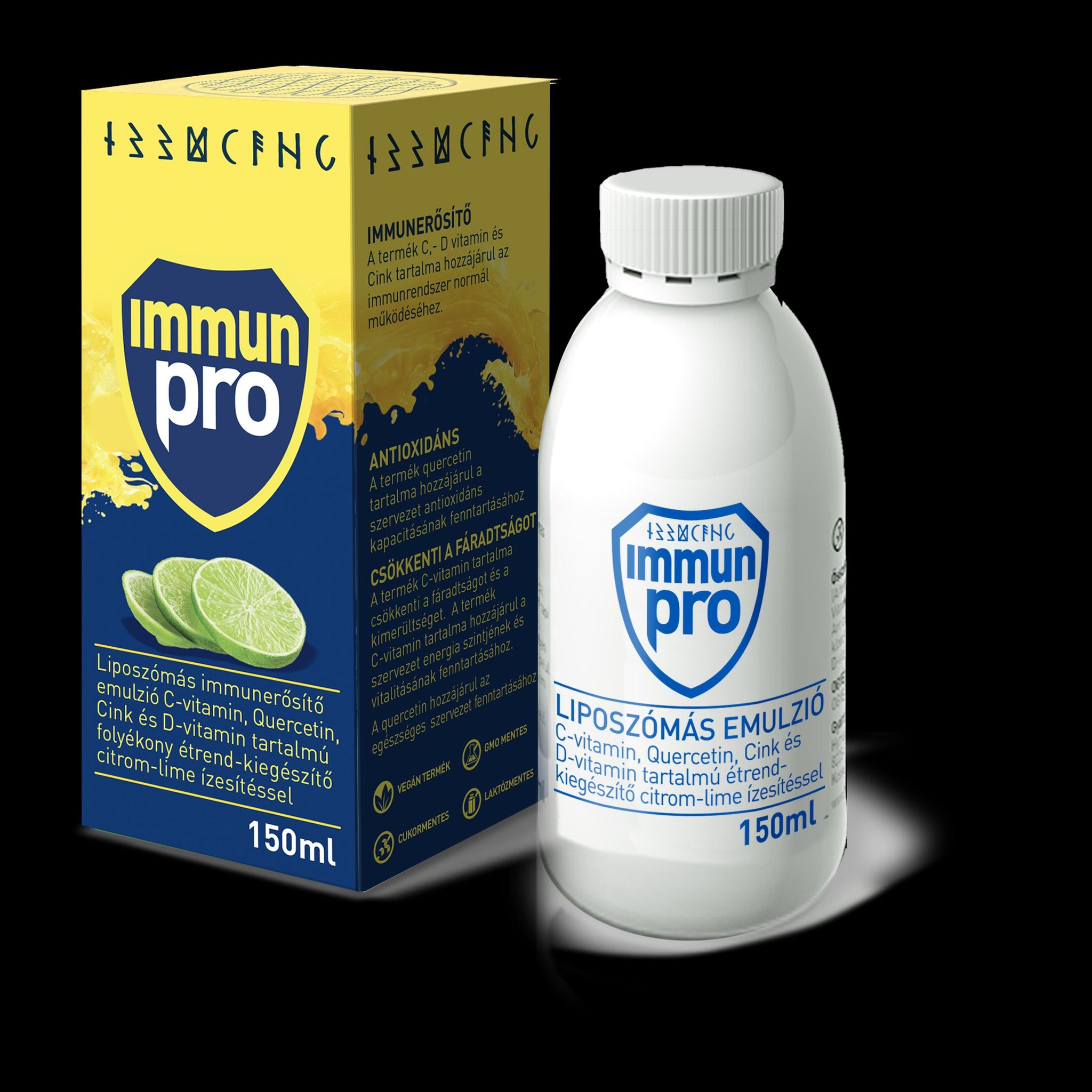 Immun Pro lipozomálna emulzia s príchuťou citróna a limetky 150 ml - 85804
