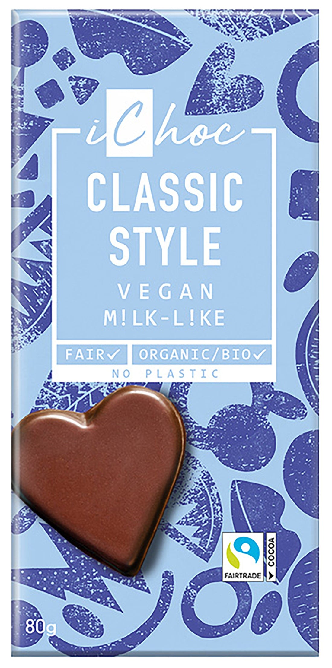 Ichoc Bio Vegánska mliečna čokoláda  80 g - 92883