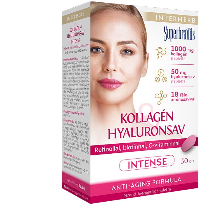 Interherb kolagén a kyselina hyalurónová kozmetický prípravok intenzívna tableta 30 g
