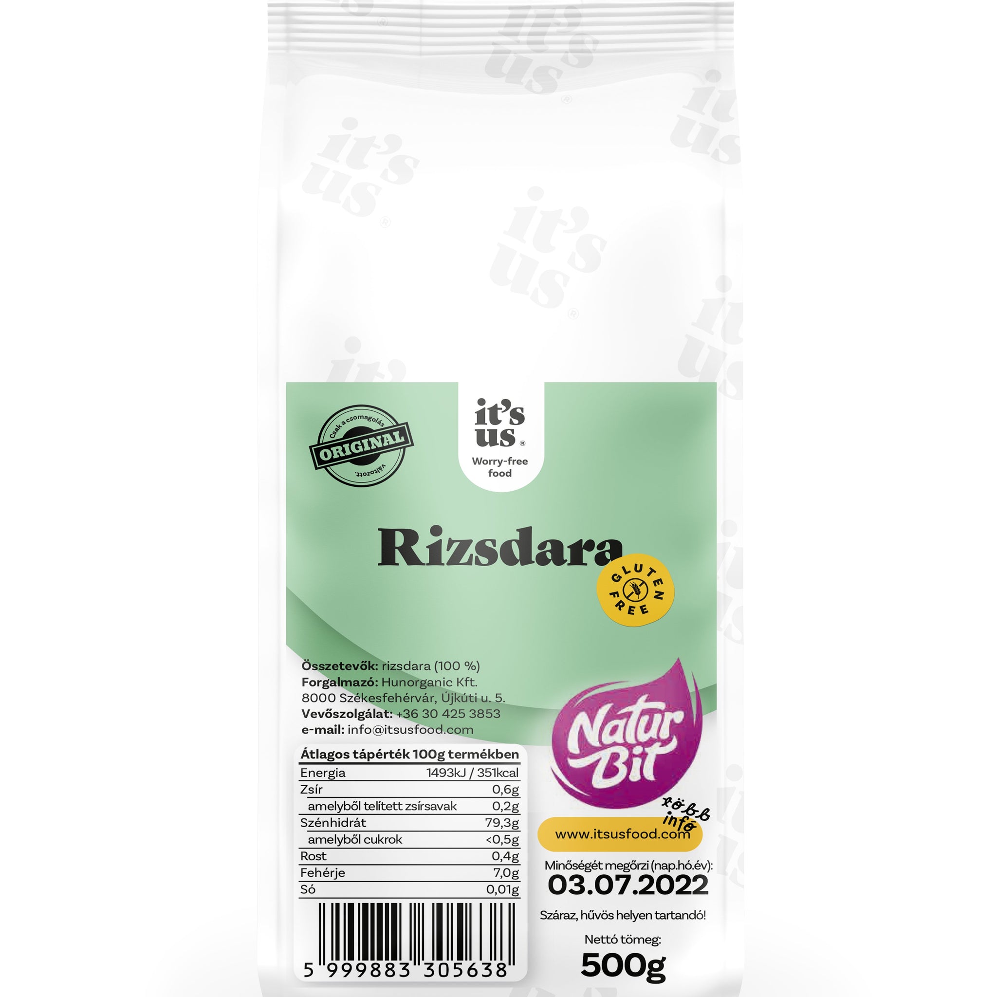 It`s us naturbit ryžová krupica 500 g - 21168