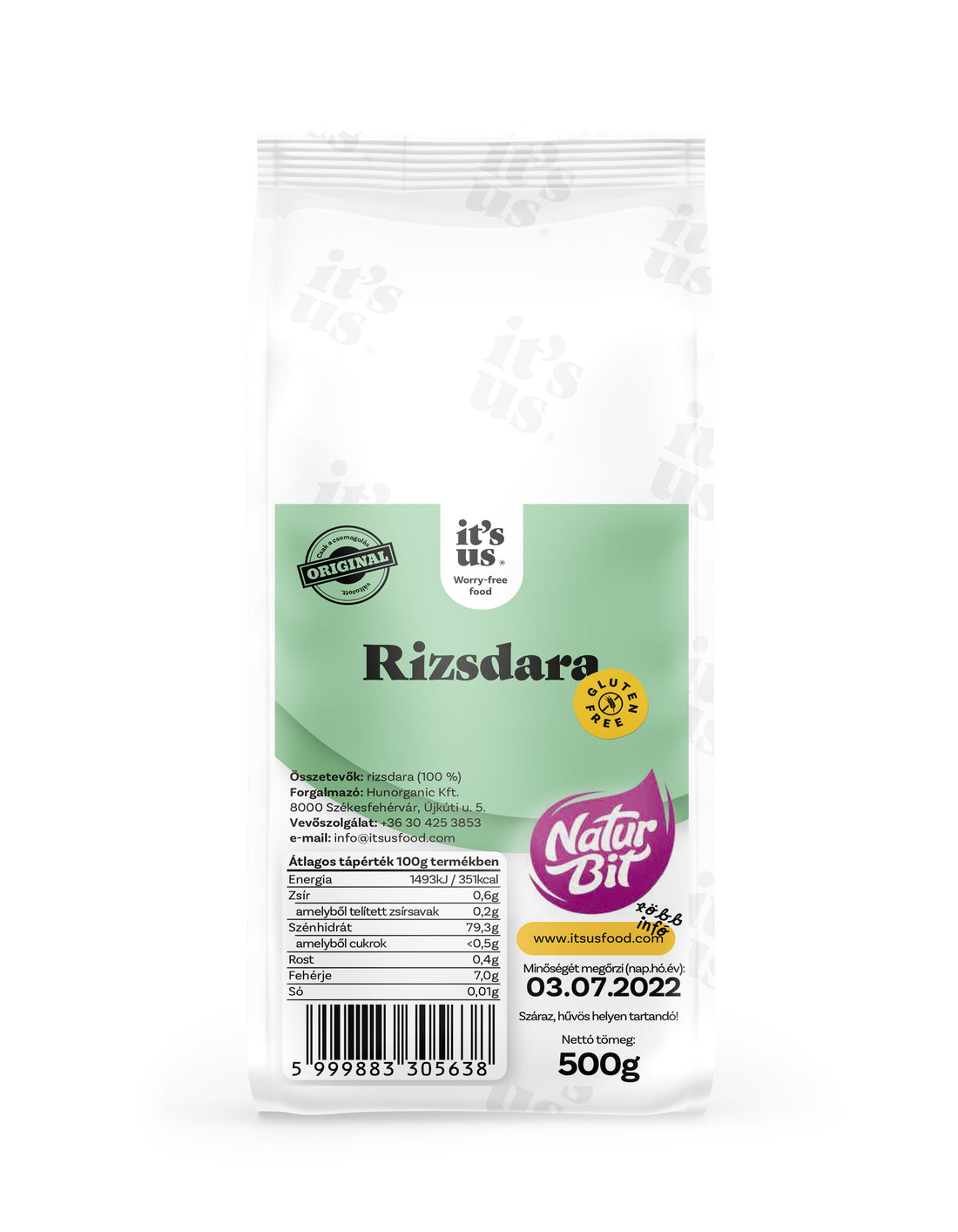 It`s us naturbit ryžová krupica 500 g - 21168
