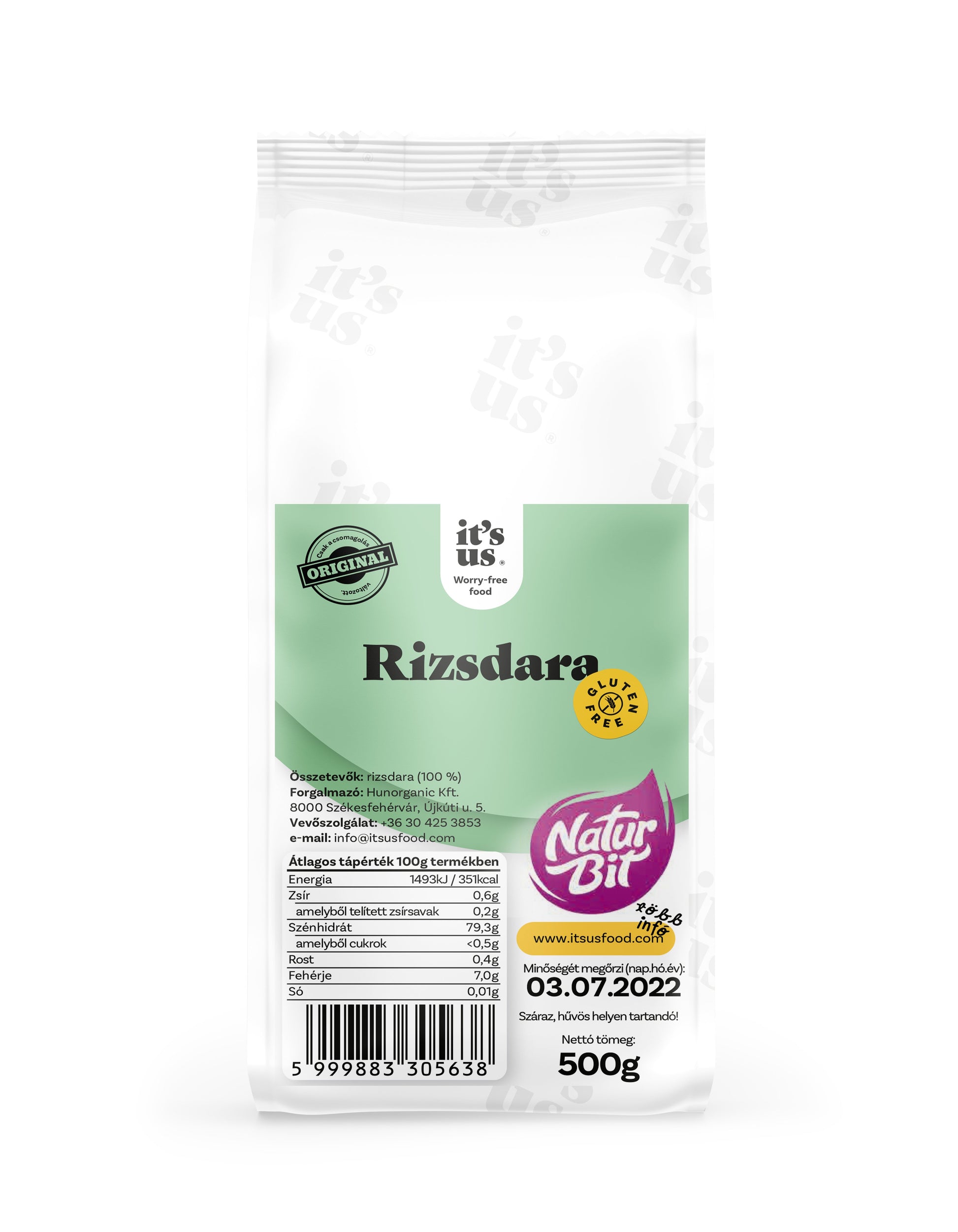 It`s us naturbit ryžová krupica 500 g - 21168
