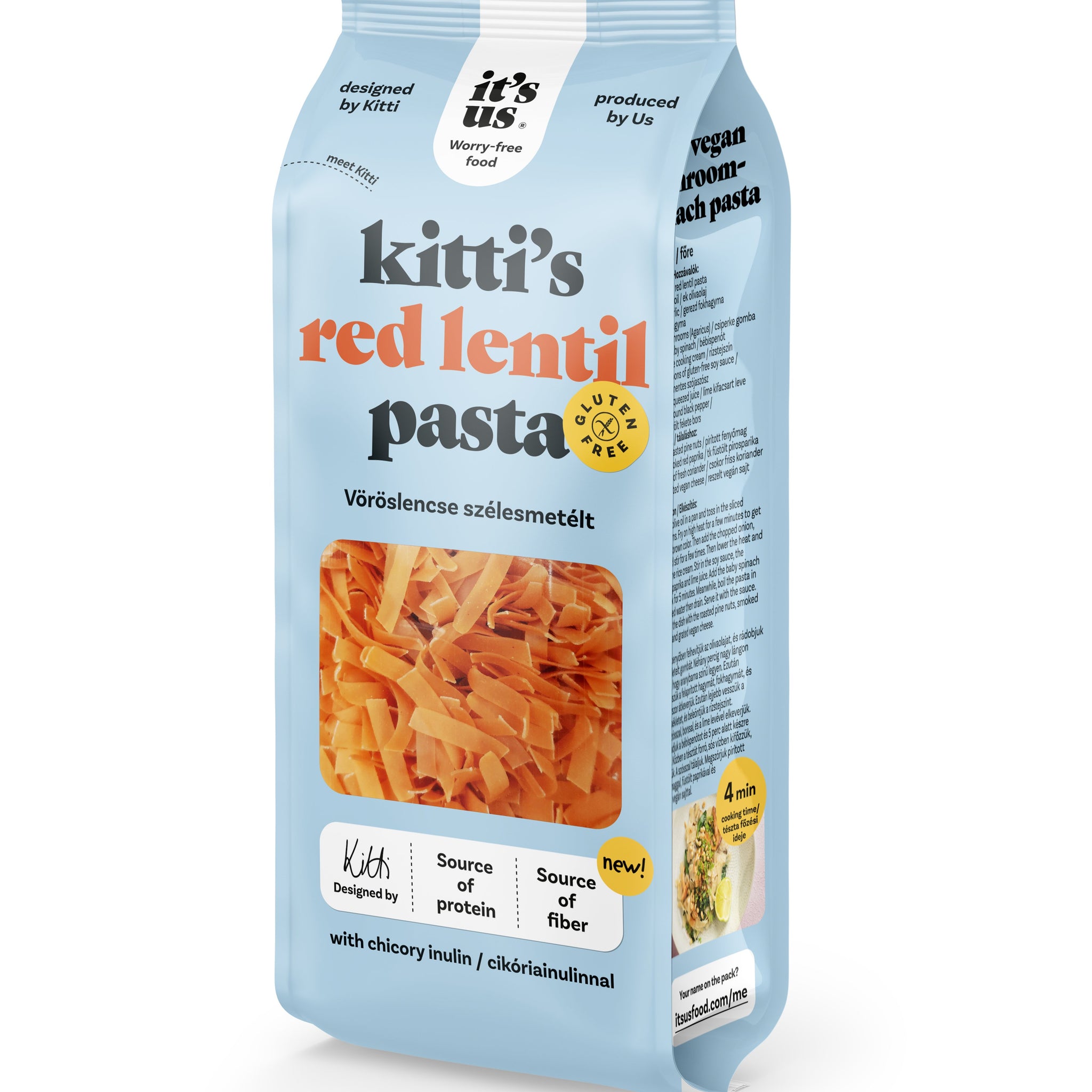 It`s us kitti`s   cestoviny z červenej šošovice široké rezance 200 g - 88204