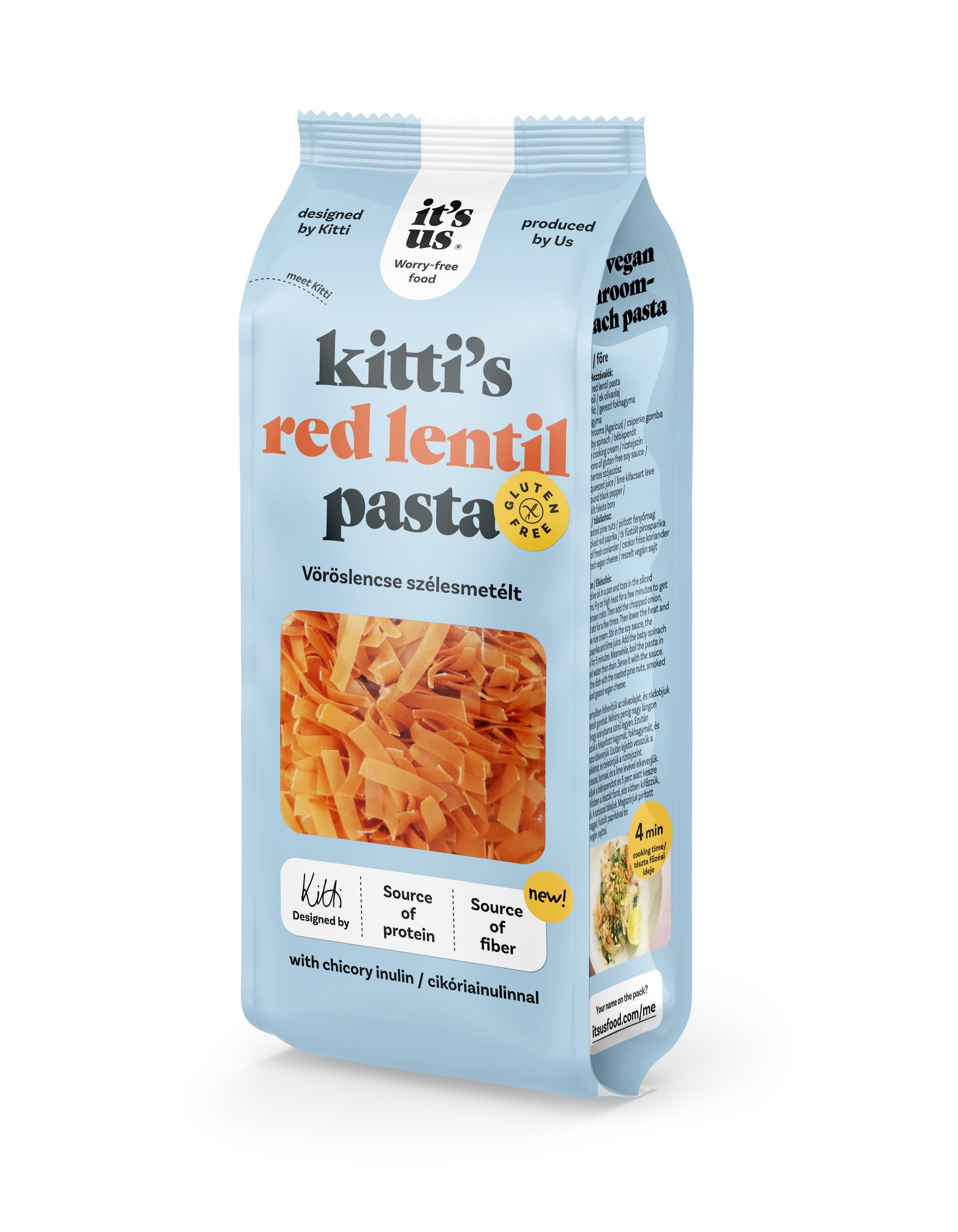  It`s us kitti`s   cestoviny z červenej šošovice široké rezance 200 g - 88204