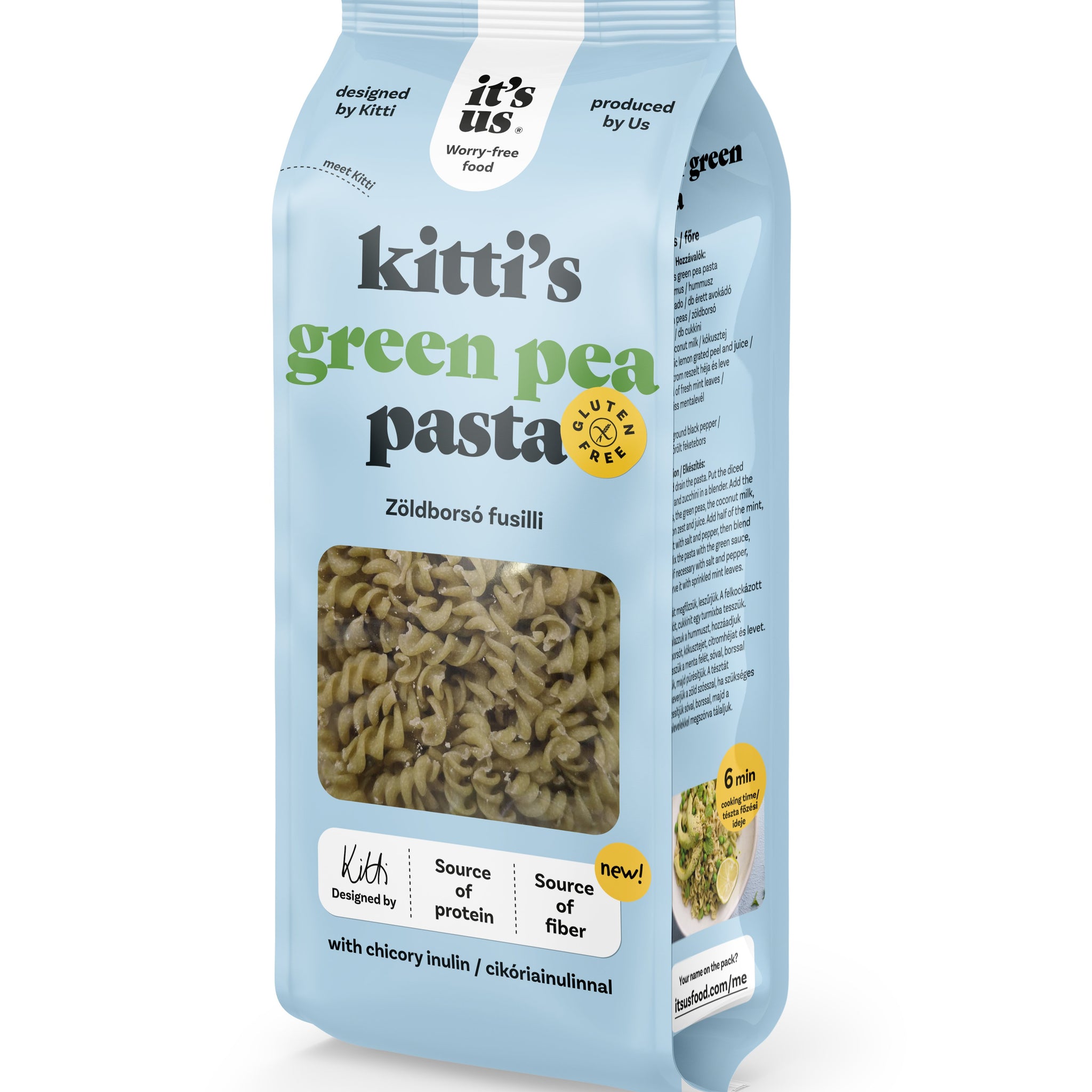 It`s us kitti`s cestoviny zo zeleného hrášku fusilli 200 g - 88207