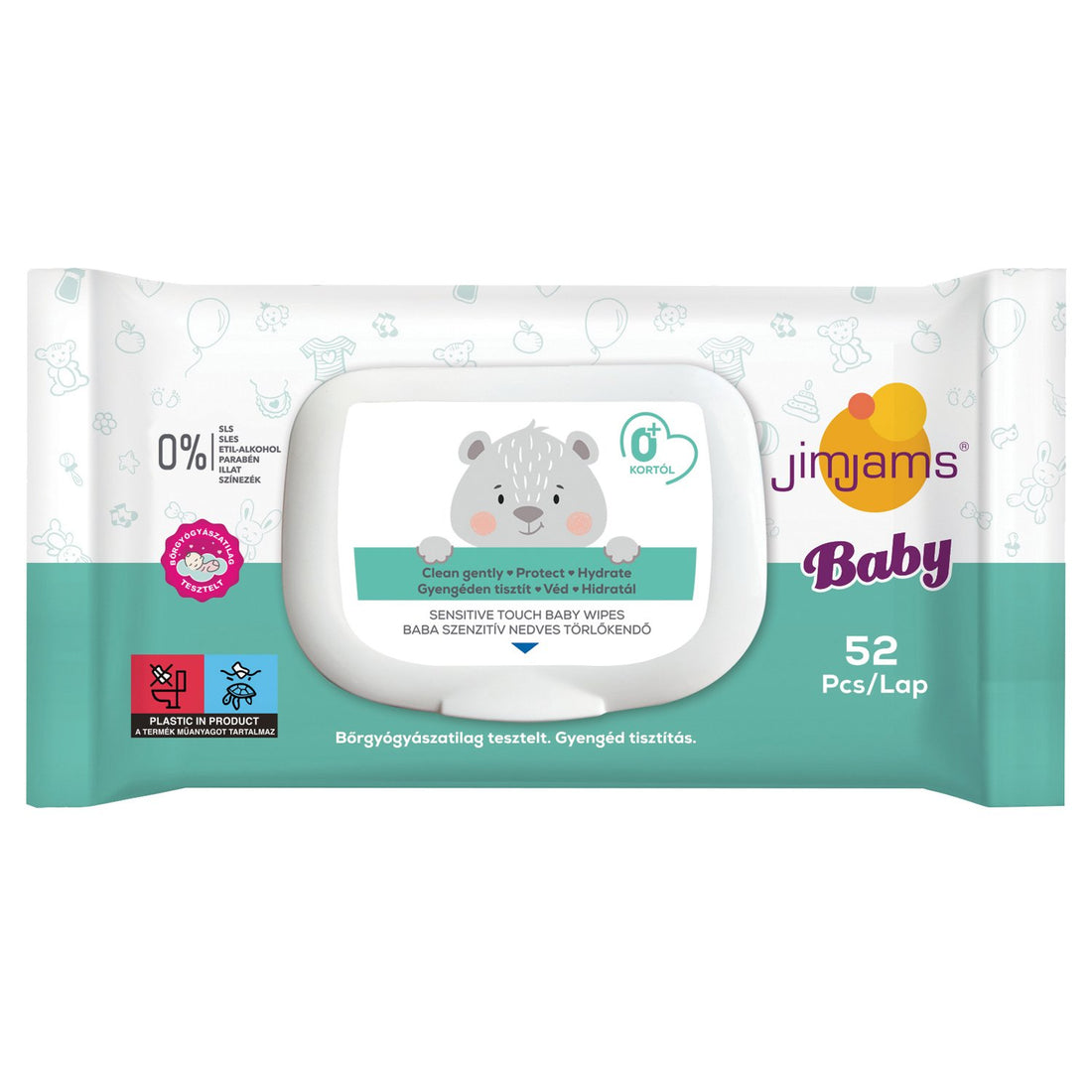 Jimjams detské vlhčené obrúsky bez vône 52 ks - 95768