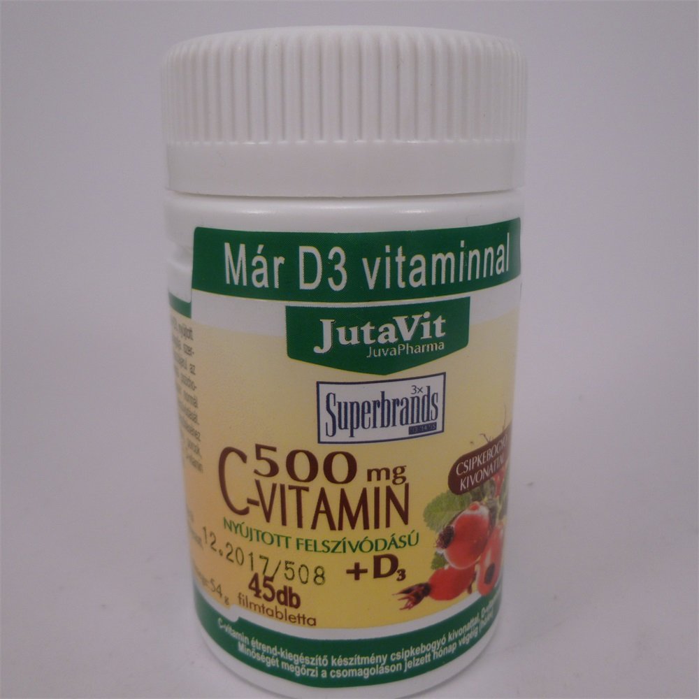 Jutavit vitamín C 500 mg D3 s výťažkom zo šípok 45 ks - 46890