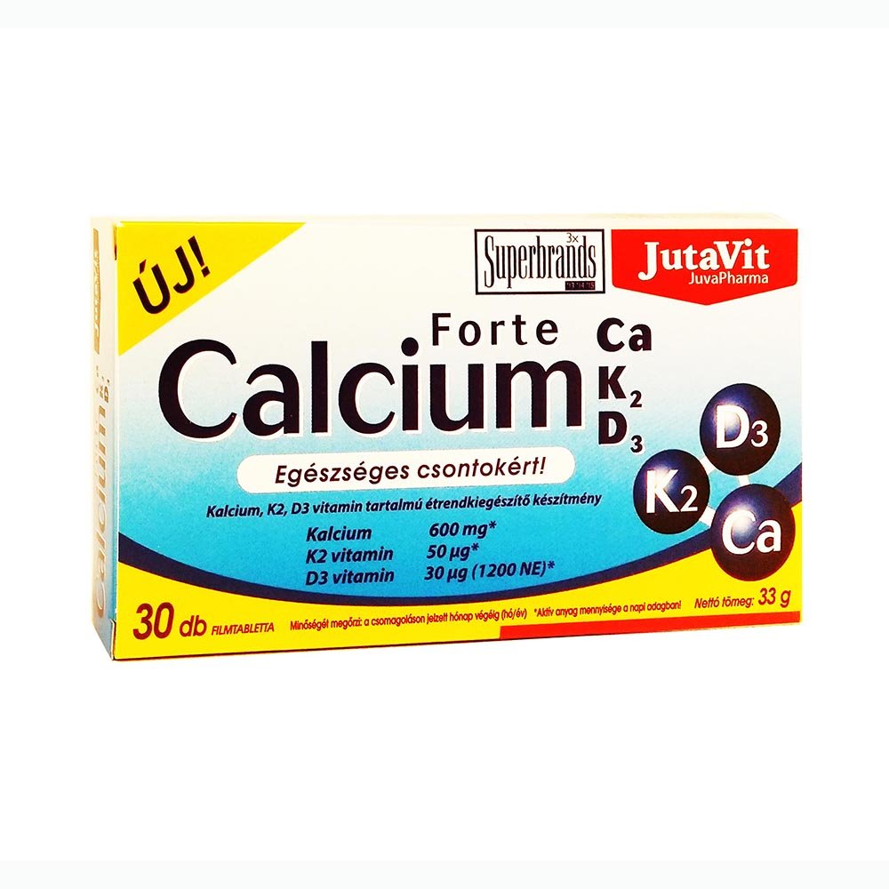 Jutavit Calcium forte CA+K2+D3 30 ks - 53804