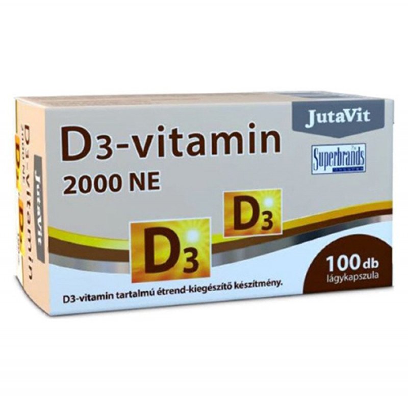 Jutavit vitamín D3 2000 NE softgels 100 kapsúl - 85654