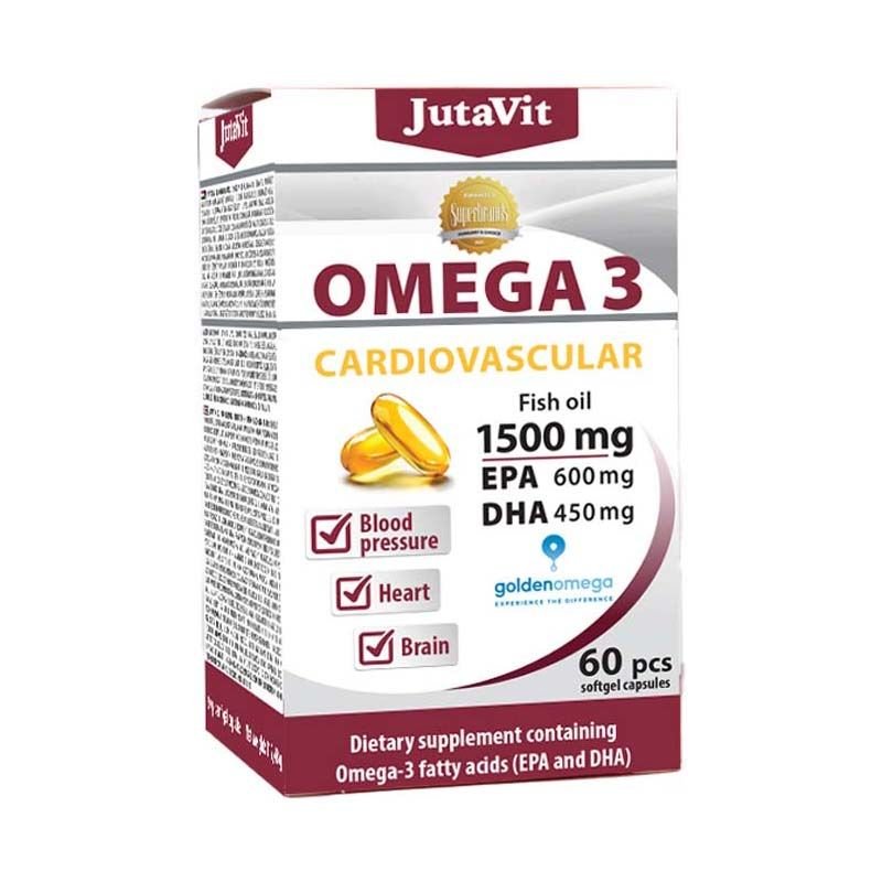 Jutavit Omega 3 kardiovaskular 1500mg kapsuly 60 kapsúl - 87995