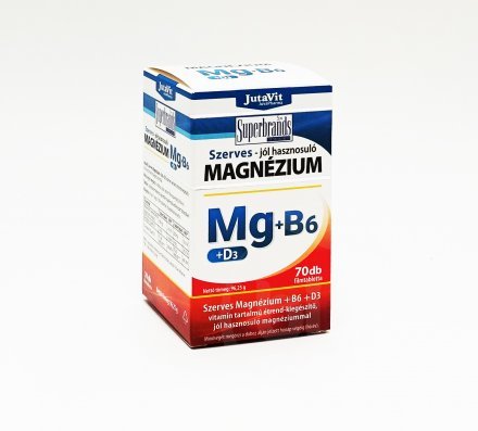 Jutavit organický horčík B6 vitamín D3 kapsuly 70 kapsúl - 54837