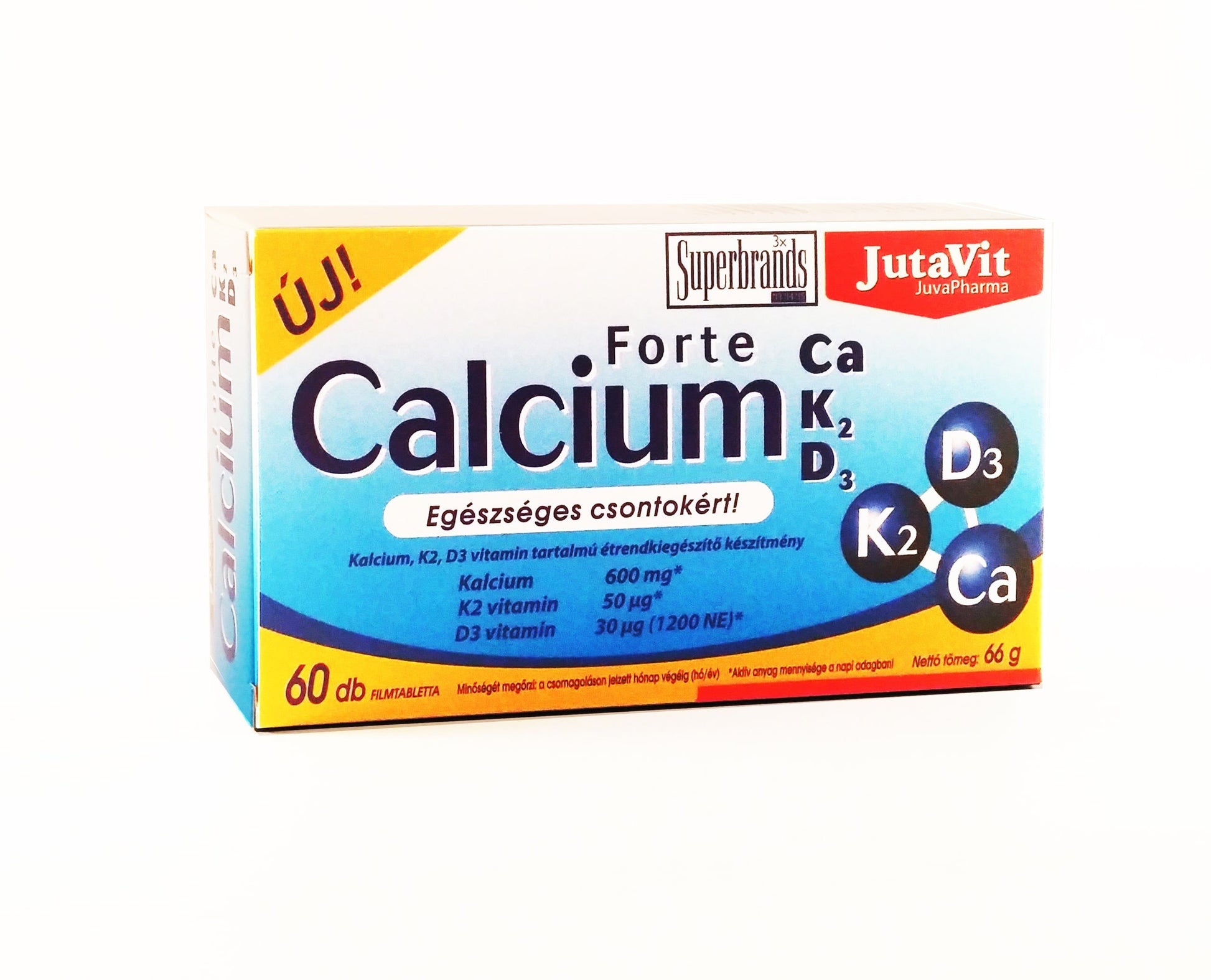 Jutavit calcium forte CA+K2+D3 60 ks - 88549