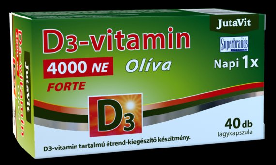 Jutavit vitamín D3 4000 IU olivový 40 kusov - 85657