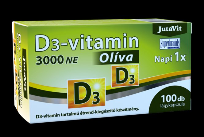 Jutavit vitamín D3 3000 IU olivový 100 ks - 85658