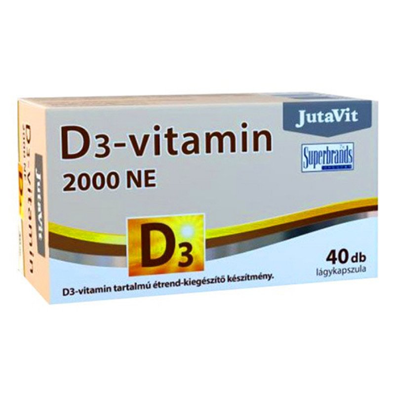 Jutavit vitamín D3 2000 NE softgels 40 kapsúl - 85655