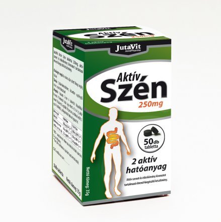 Jutavit aktívne uhlie 250 mg tablety 50 kusov - 57082