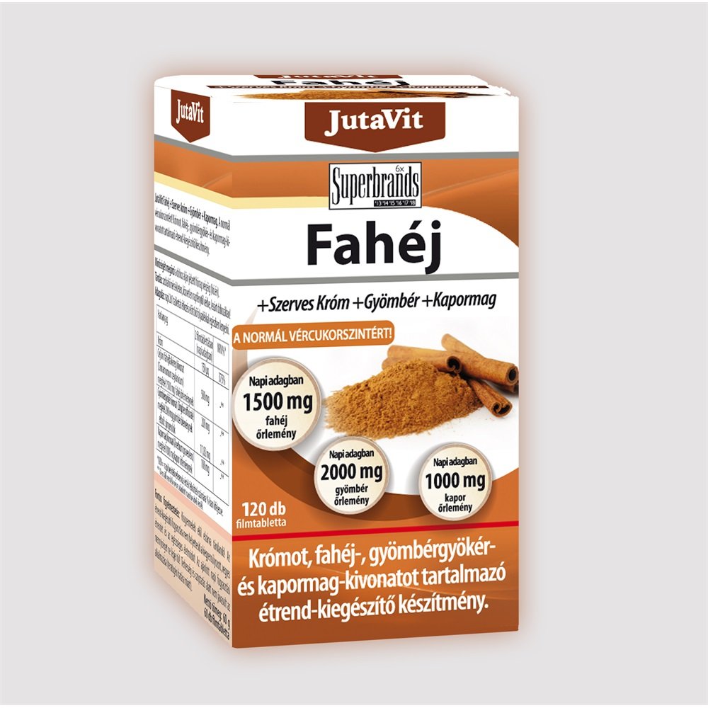 Jutavit škorica, bio chróm, zázvor, kôpor semienka tablety 120 ks - 57874