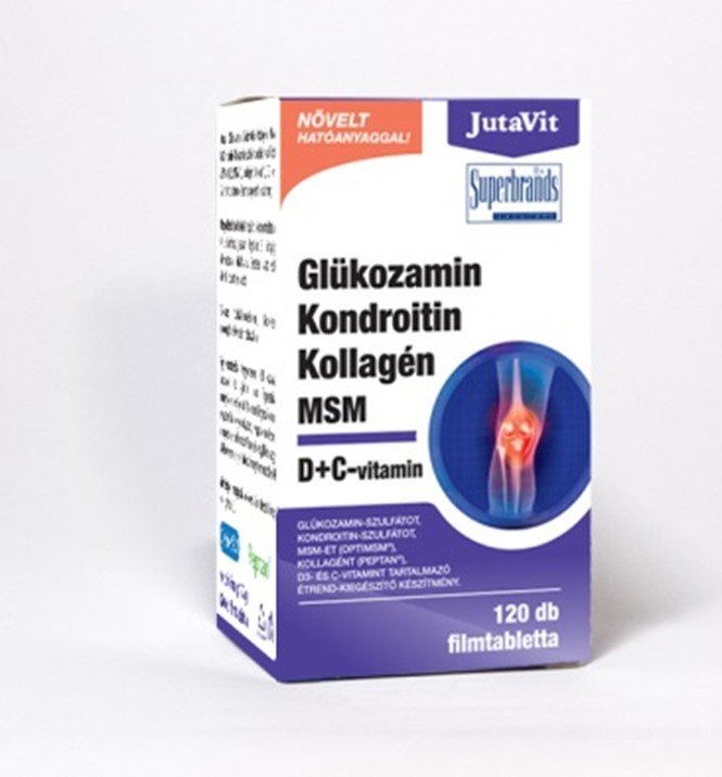 Jutavit Glukozamín Chondroitín kolagén MSM D + C vitamin  filmom obalené tablety 120 kusov - 88000