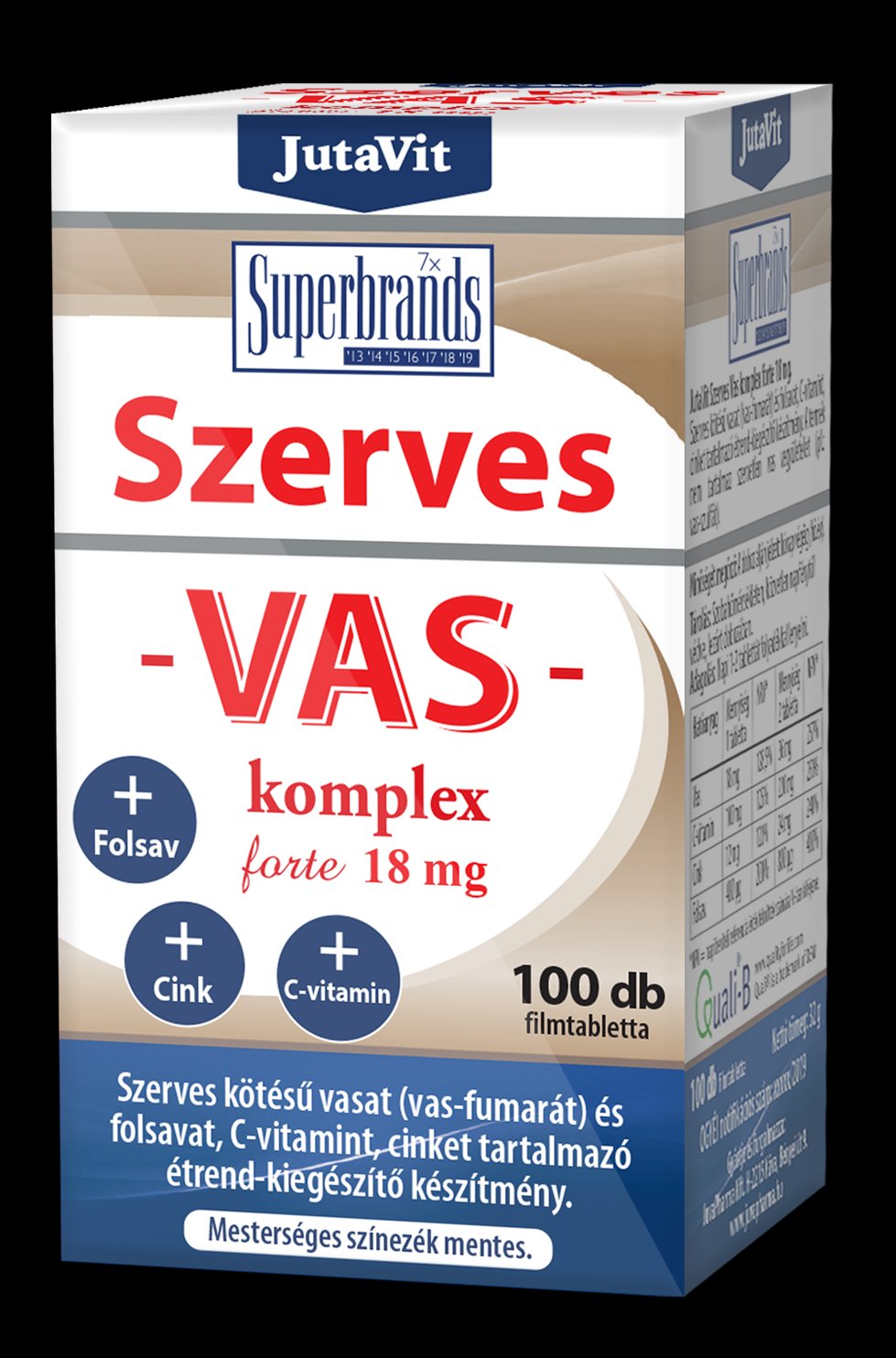 Jutavit organický komplex železa forte 18 mg 100 kusov - 82055