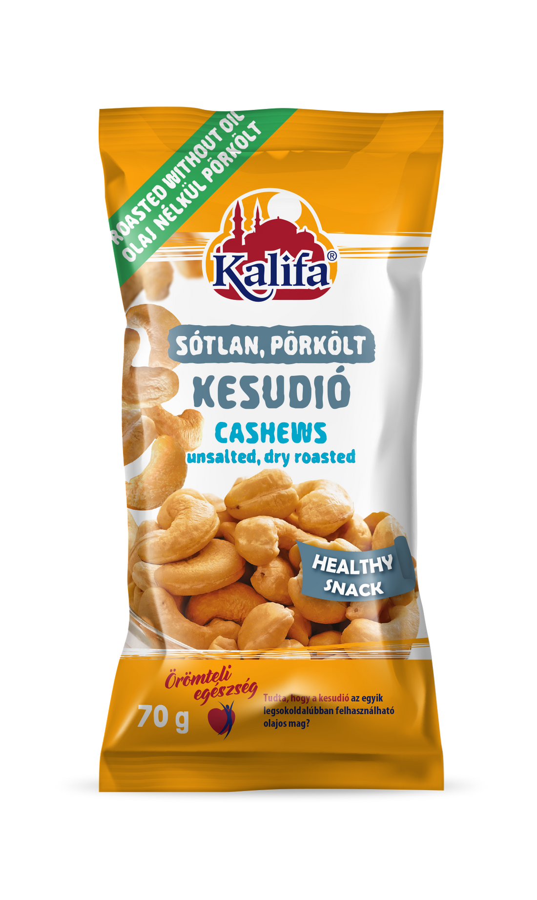 Kalifa kešu orechy nesolené, pražené 70 g - 94202