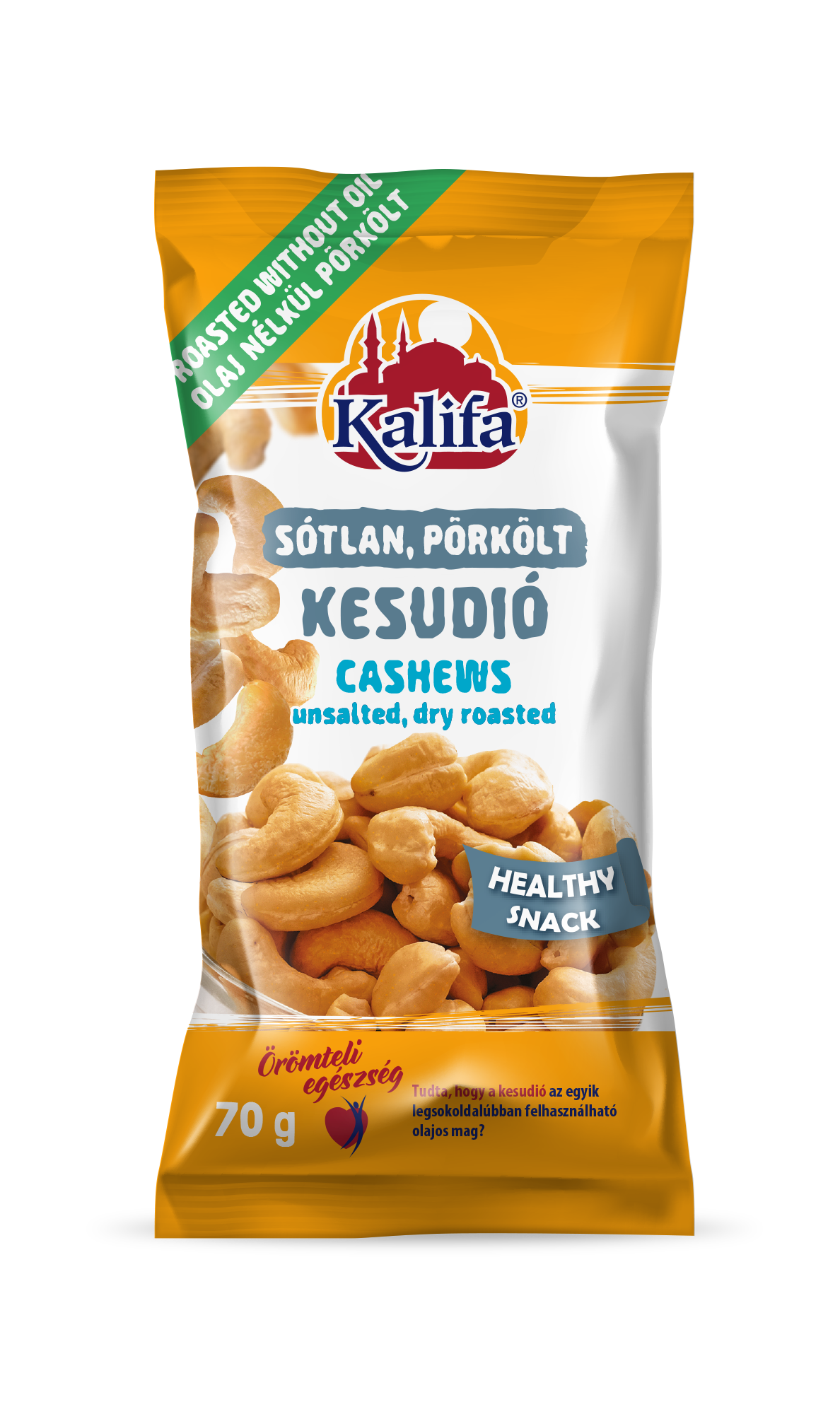 Kalifa kešu orechy nesolené, pražené 70 g - 94202