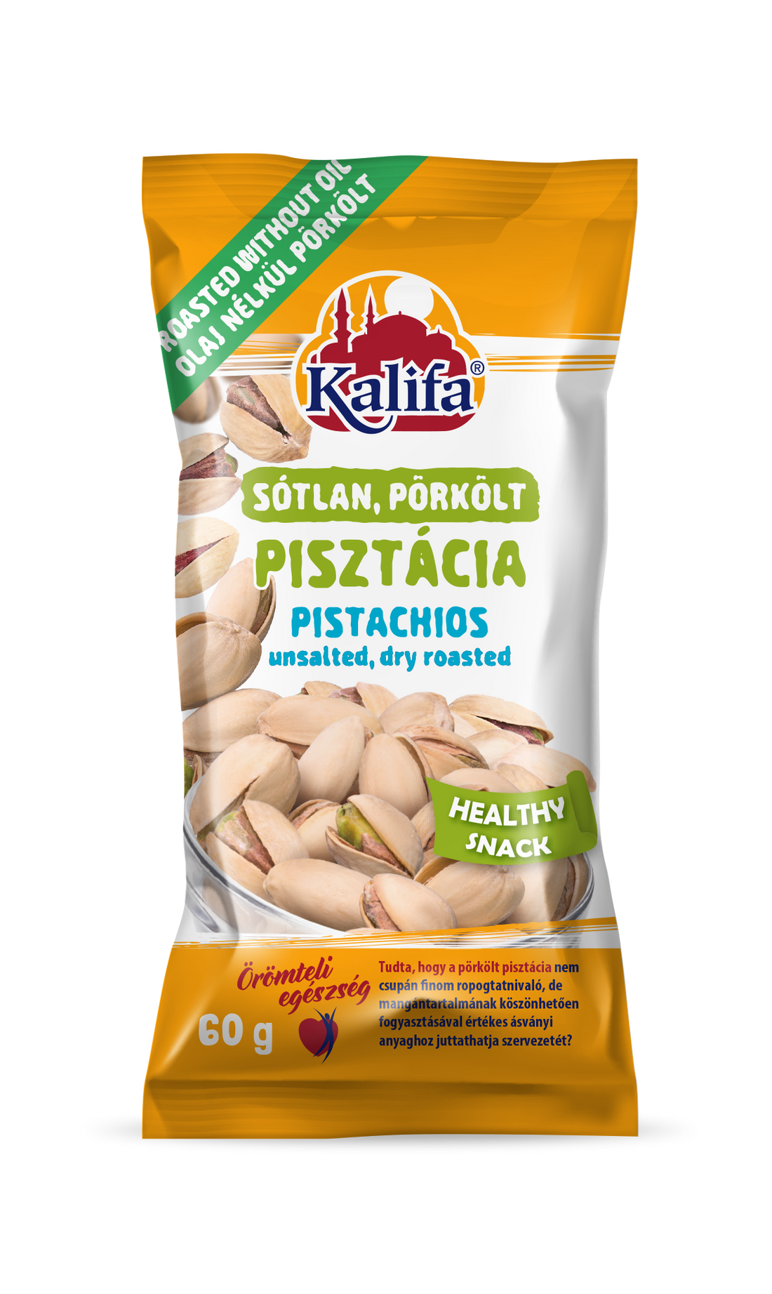 Kalifa pistácie nesolené, pražené 60 g - 94201