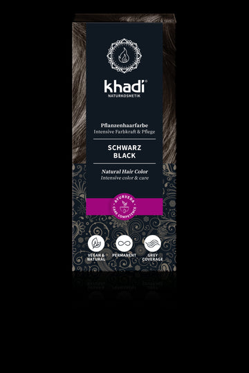 Khadi organická farba na vlasy v prášku čierna 100 g - 31550