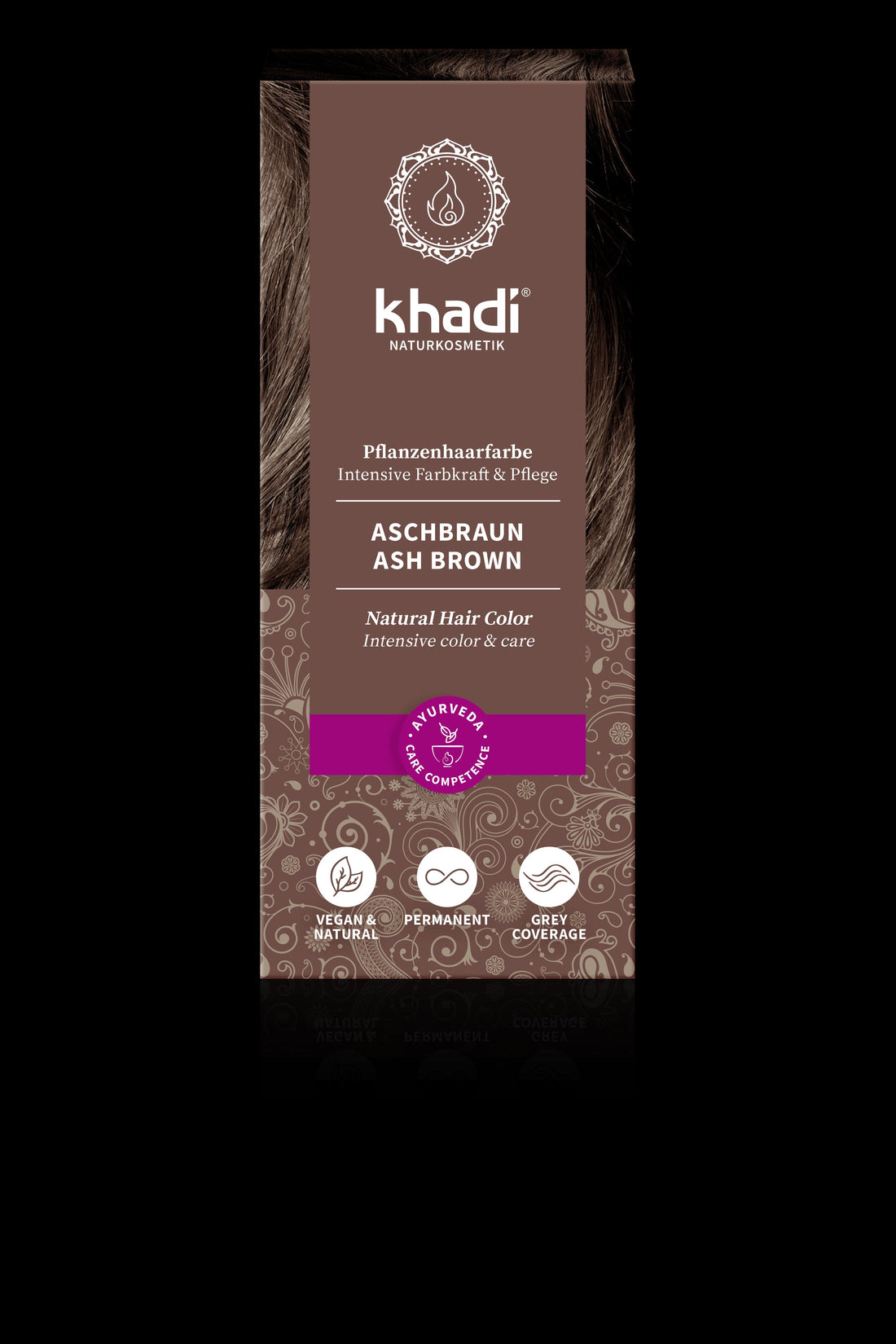 Khadi organická farba na vlasy v prášku popolavo hnedá 100 g - 88099