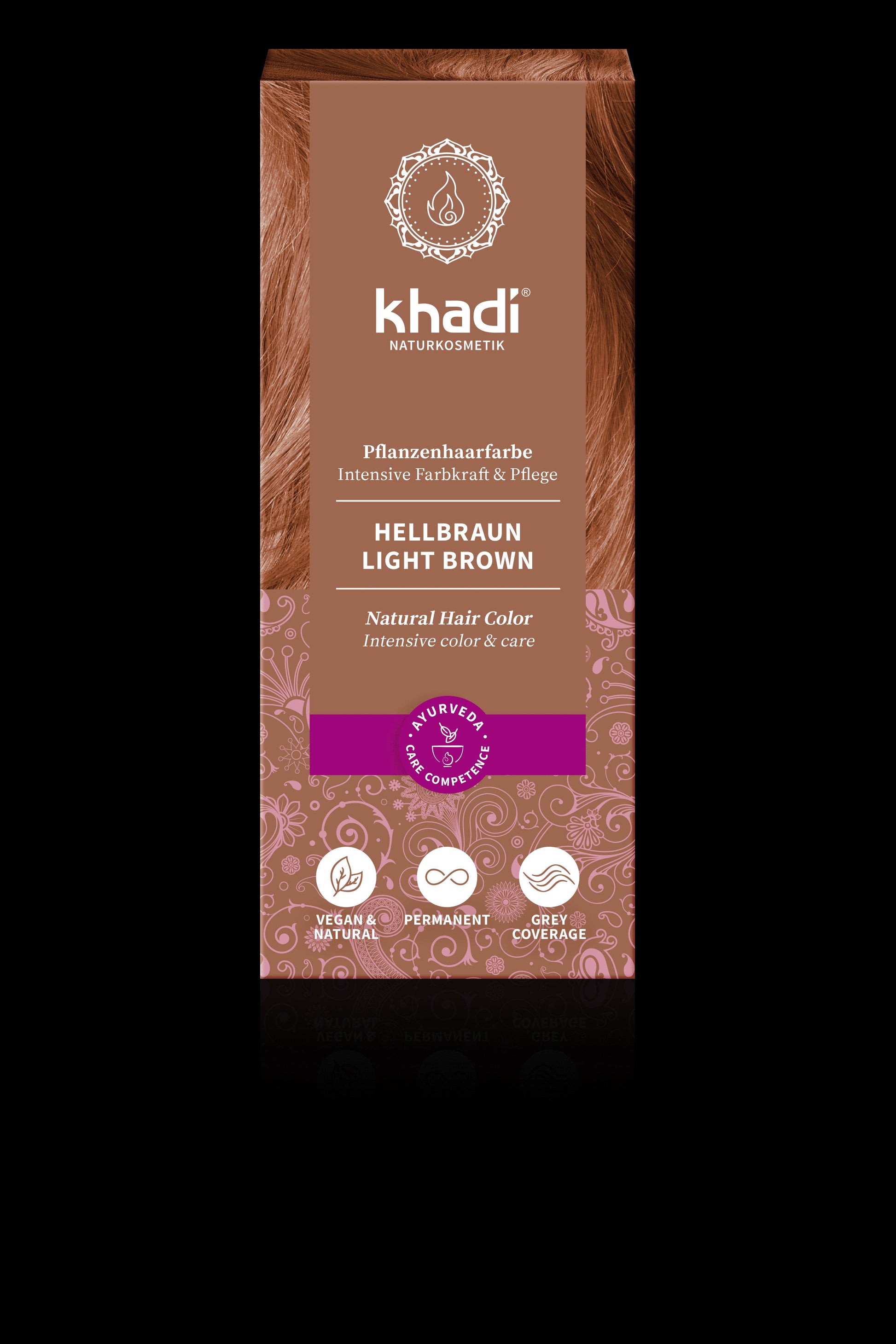 Khadi organická farba na vlasy v prášku svetlohnedá 100 g - 31530